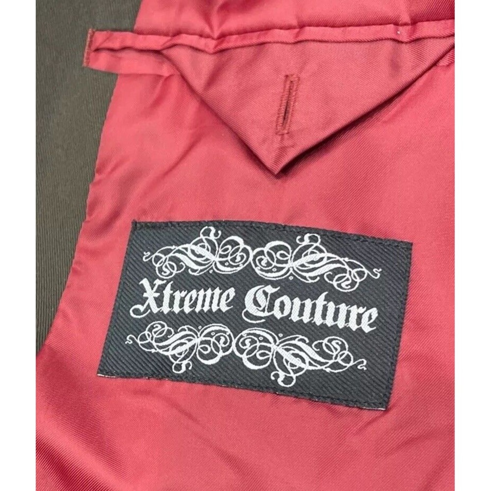 Xtreme Couture‎ Brown Jacket/ Blazer With Red Lining  Men's Size L 44-46 - Picture 7 of 11